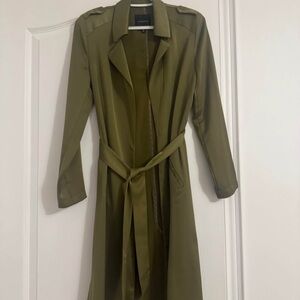 Dynamite Green Belted Trench Coat